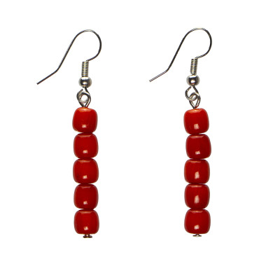 Сережки с натуральним коралом