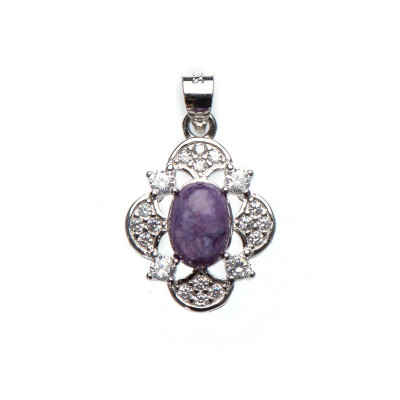 Підвіска з натуральним чароїтом