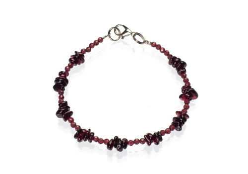 Браслет з натурального гранату