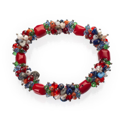 Браслет з натуральним коралом