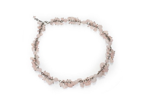 Намисто з рожевого кварцу 