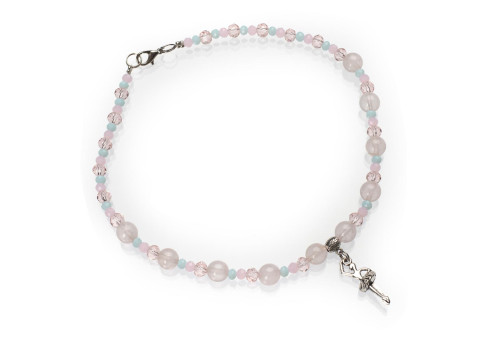 Намисто дитяче з рожевим кварцем