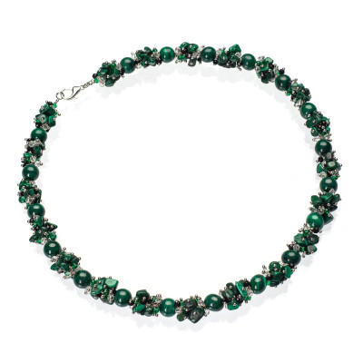 Намисто з натурального малахіту