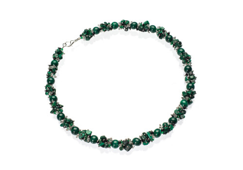 Намисто з натурального малахіту