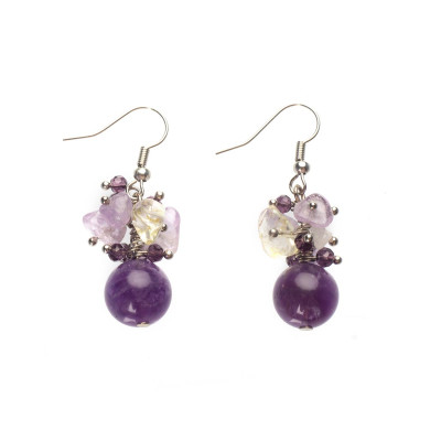 Сережки з аметистом 