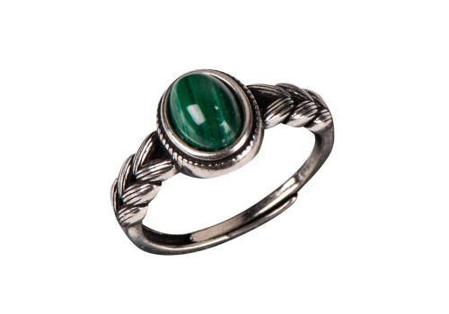 Каблучка з малахітом