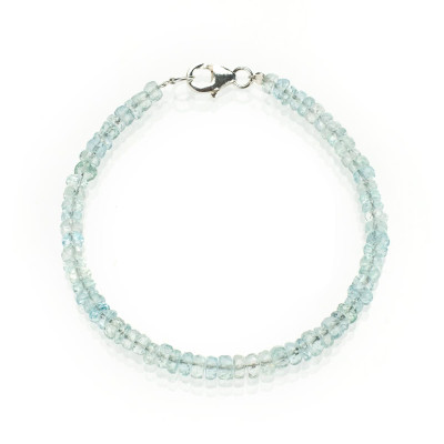 Браслет з натурального аквамарину