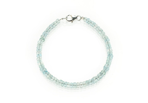 Браслет из натурального аквамарина