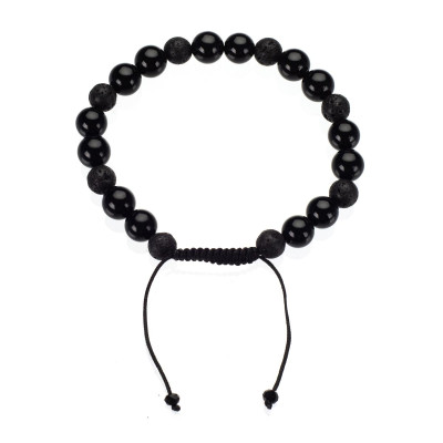 Браслет чоловічий з лавою шамбала