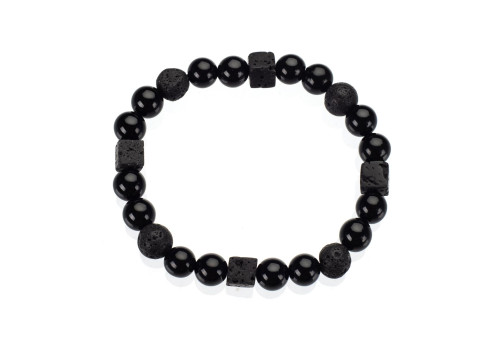 Браслет мужской с лавой