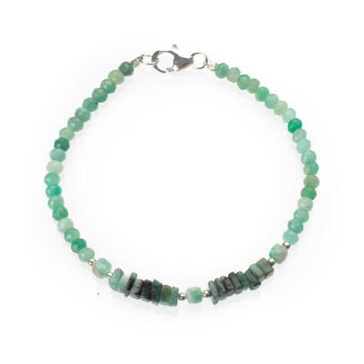 Браслет з натурального смарагду