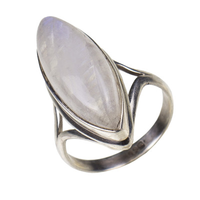 Каблучка з адуляром (місячний камінь) зі срібла 