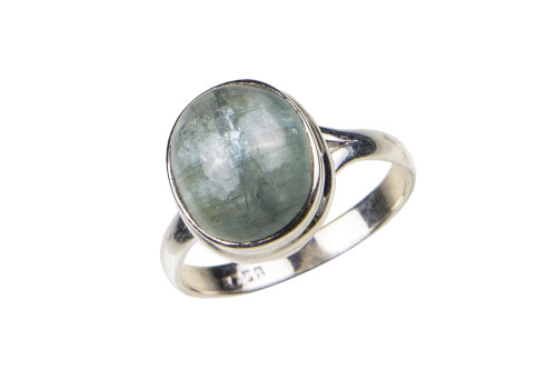 Каблучка з натуральним кіанітом зі срібла