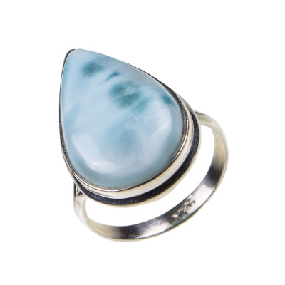 Каблучка з натуральним ларимаром зі срібла 