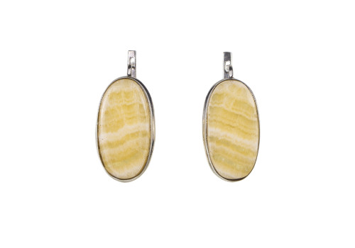 Сережки з кальцитом зі срібла