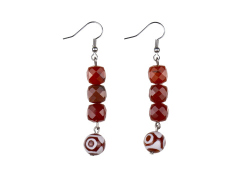 Сережки з агатом