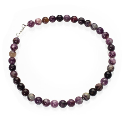 Бусы из лепидолита 