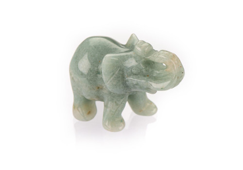 Фігурка Слон з натурального зеленого авантюрина
