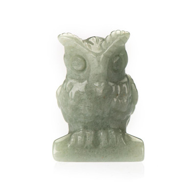 Фігурка Сова з натурального зеленого авантюрина