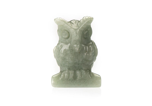 Фігурка Сова з натурального зеленого авантюрина