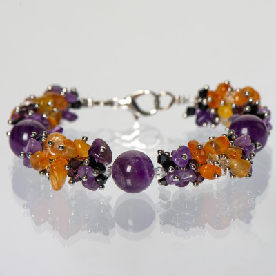 Браслет с аметистом 