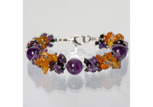 Браслет з аметистом 