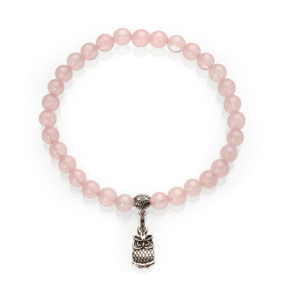 Браслет з рожевого кварцу 