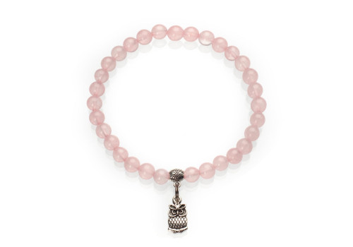 Браслет з рожевого кварцу 