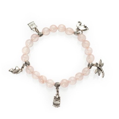 Браслет из розового кварца 