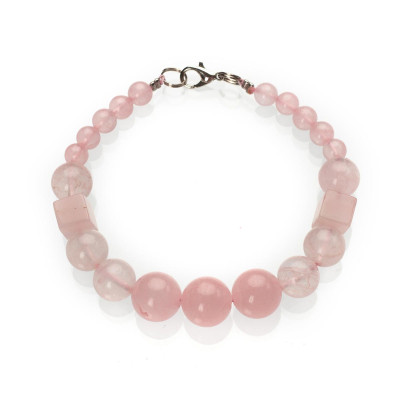Браслет из розового кварца 