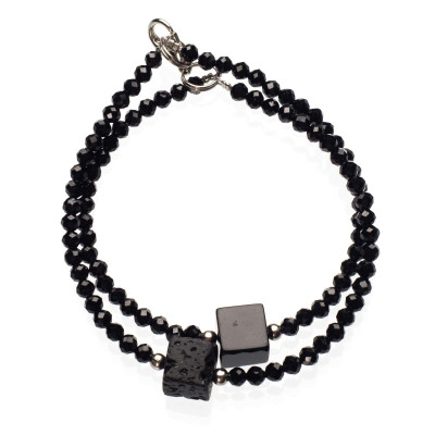 Браслет з натуральної шпінелі