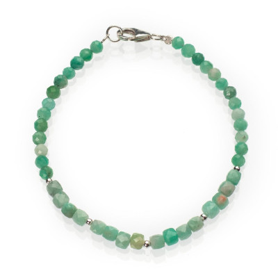 Браслет з натурального смарагду