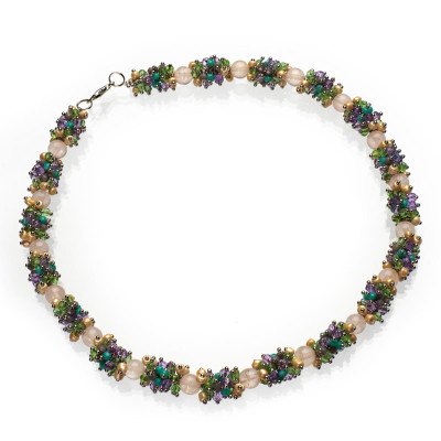 Намисто з рожевого кварцу