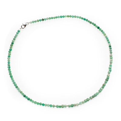 Бусы из натурального изумруда