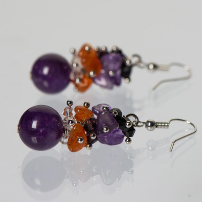 Сережки з аметистом 