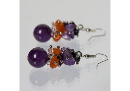 Сережки з аметистом 