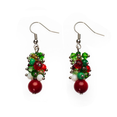 Сережки с натуральним коралом