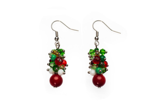 Сережки с натуральним коралом