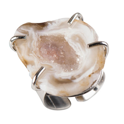 Каблучка з агатом 