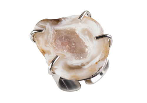 Каблучка з агатом 