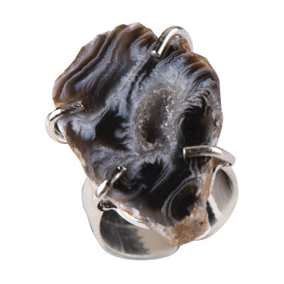 Каблучка з агатом 