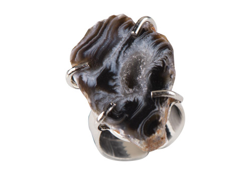 Каблучка з агатом 