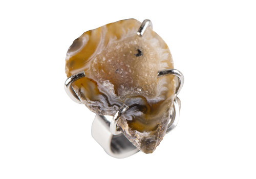 Каблучка з агатом 