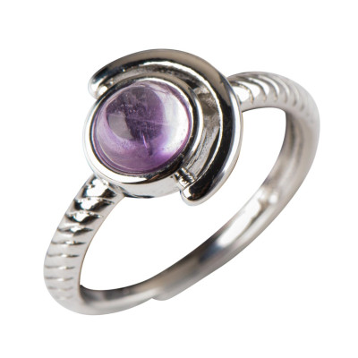 Каблучка з аметистом