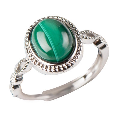 Каблучка з малахітом