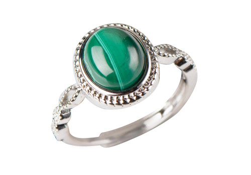 Каблучка з малахітом