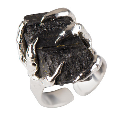 Каблучка з натуральним турмаліном