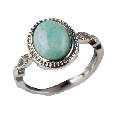 Каблучка з натуральним ларимаром