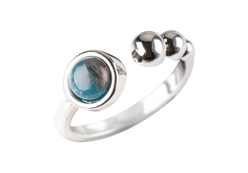 Каблучка з натуральним апатитом