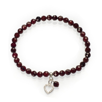 Браслет з натурального гранату